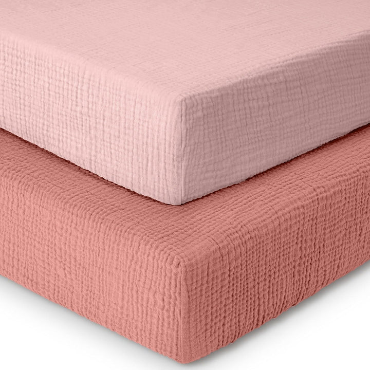 Muslin Crib Sheets Unisex Rose/Pink (Standard)