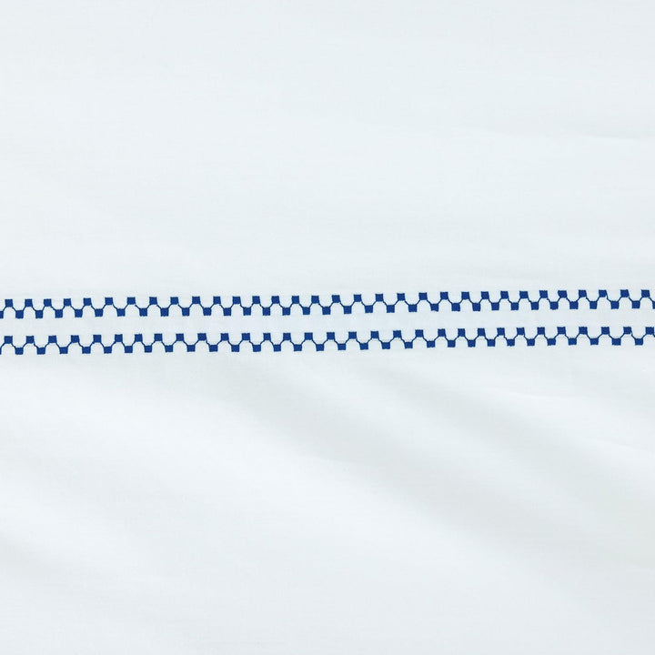 T-300 Cotton Sateen Embroidered Duvet Cover Set (Blue)