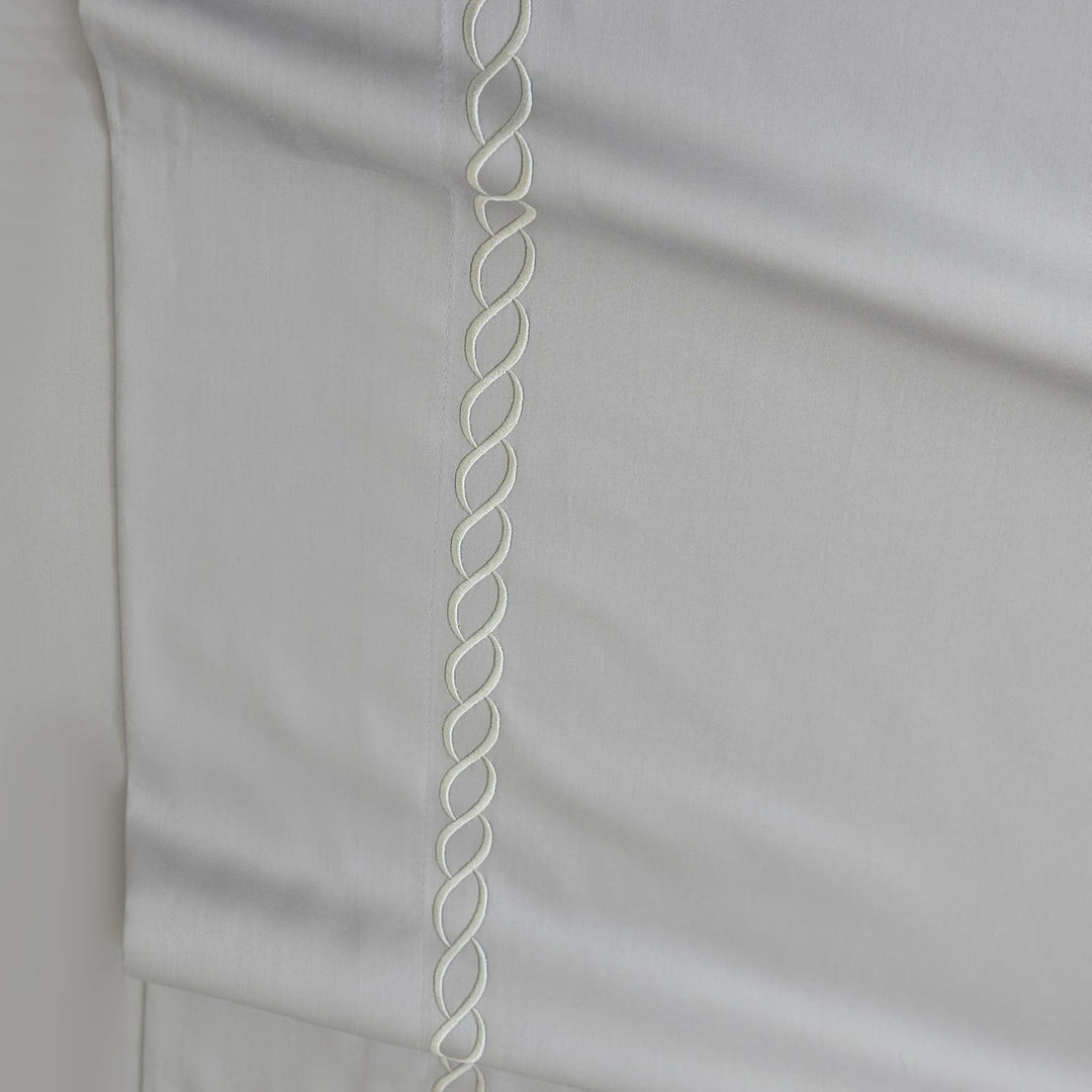 100% Cotton Sheets Set (Grey Embroidered)
