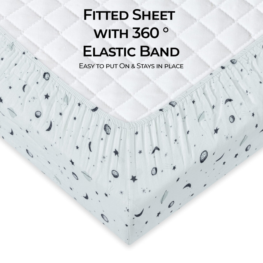 Muslin Crib Sheets Unisex Planets (Standard)
