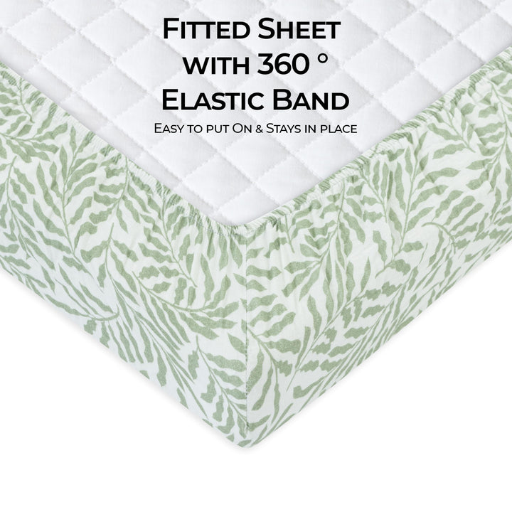 Muslin Crib Sheets Unisex Leaves (Standard)