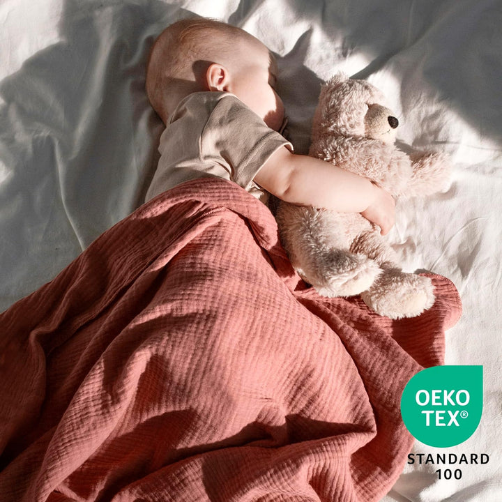 Muslin Swaddle Blankets Unisex Rose/Pink 2 Pack