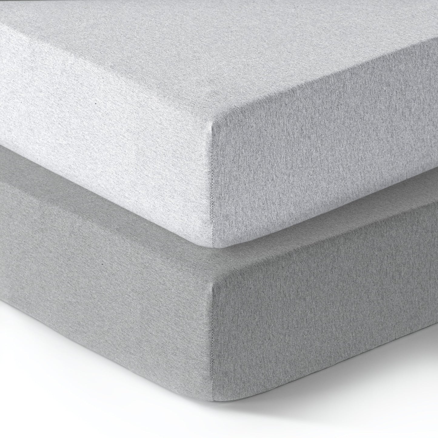 Crib Sheets for Unisex,2 Pack,100% Cotton Crib Sheets | Dark Grey/Silver Grey