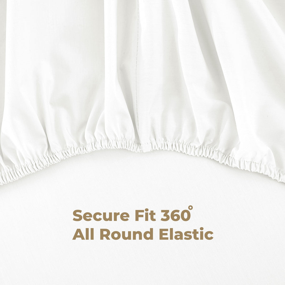 Cotton Percale Sheets Set (Brown)