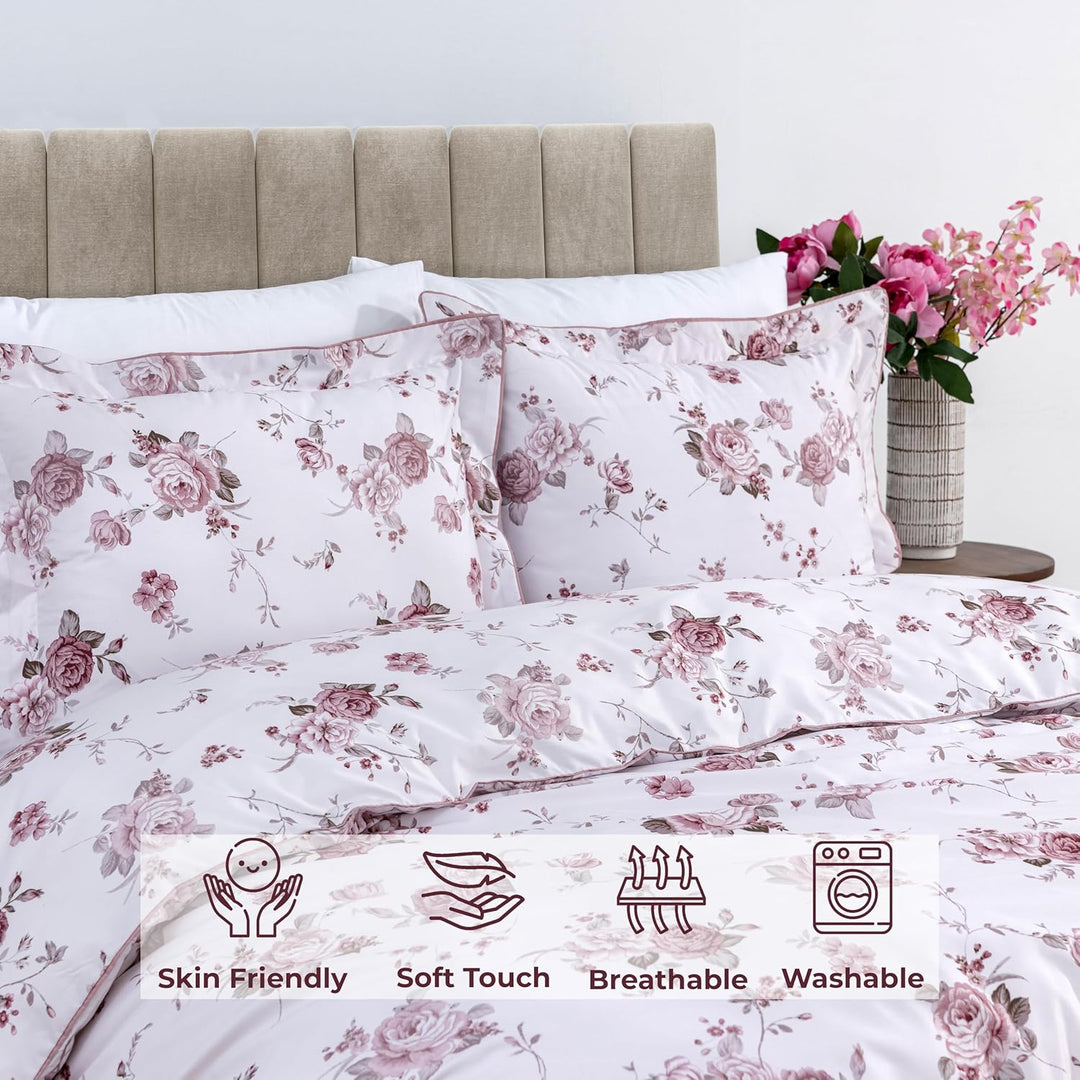 Microfiber Duvet Cover Set (Dusty Floral)