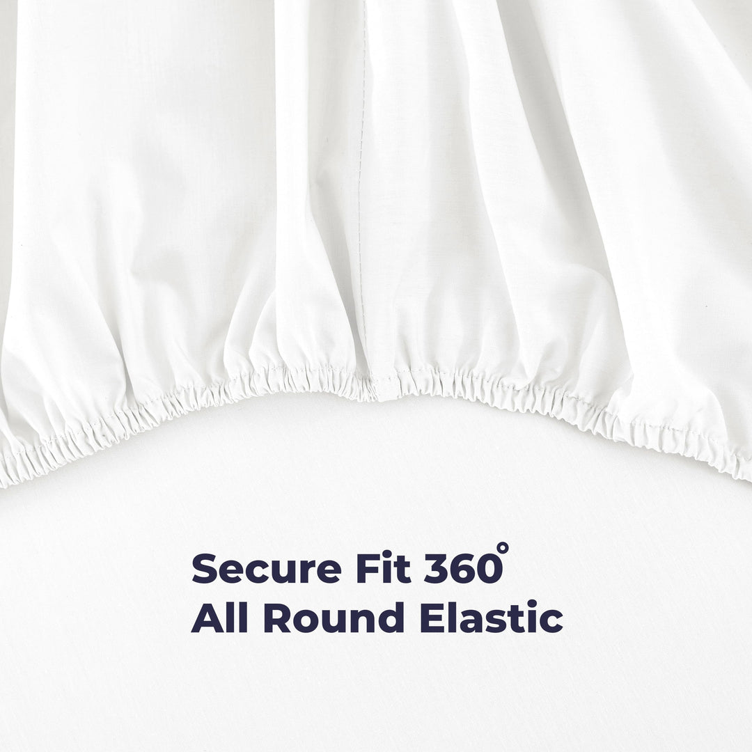 Cotton Percale Sheets Set (Blue)