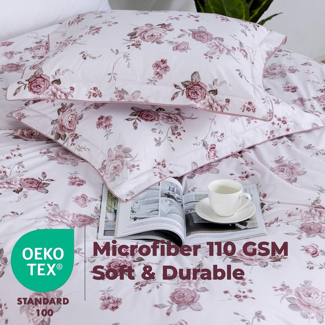 Microfiber Duvet Cover Set (Dusty Floral)