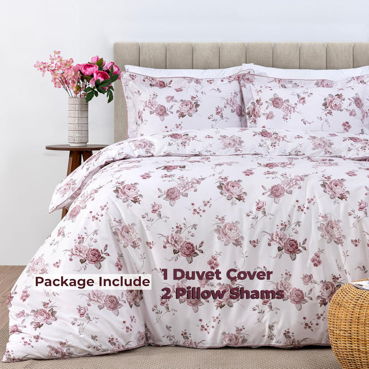 Microfiber Duvet Cover Set (Dusty Floral)