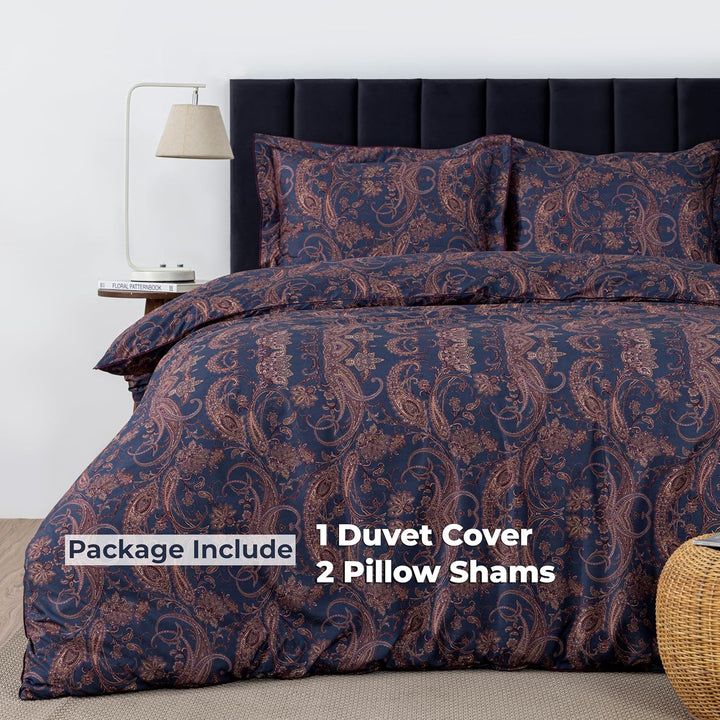 Microfiber Duvet Cover Set (Paisely)