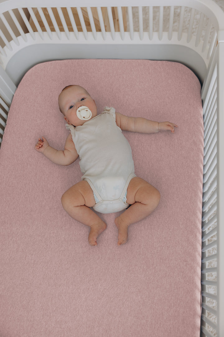 Jersey Crib Mattress Sheets Unisex Rose/Dusty Pink (Standard)