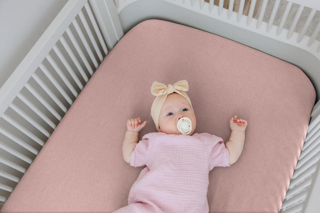 Jersey Crib Mattress Sheets Unisex Rose/Dusty Pink (Standard)