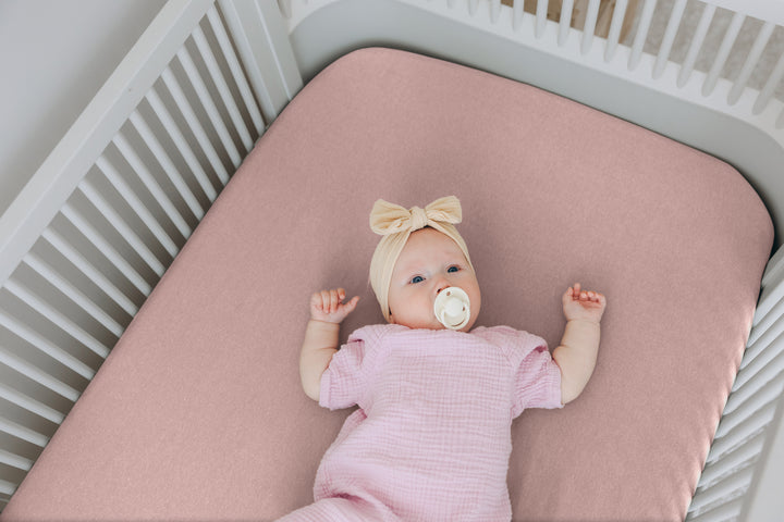 Jersey Crib Mattress Sheets Unisex Rose/Dusty Pink (Standard)