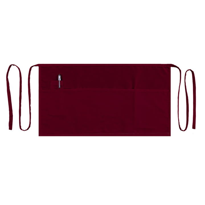 Server, Waist Aprons with 3 Pockets (Maroon)