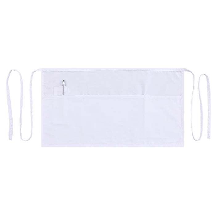 Server, Waist Aprons with 3 Pockets (White)