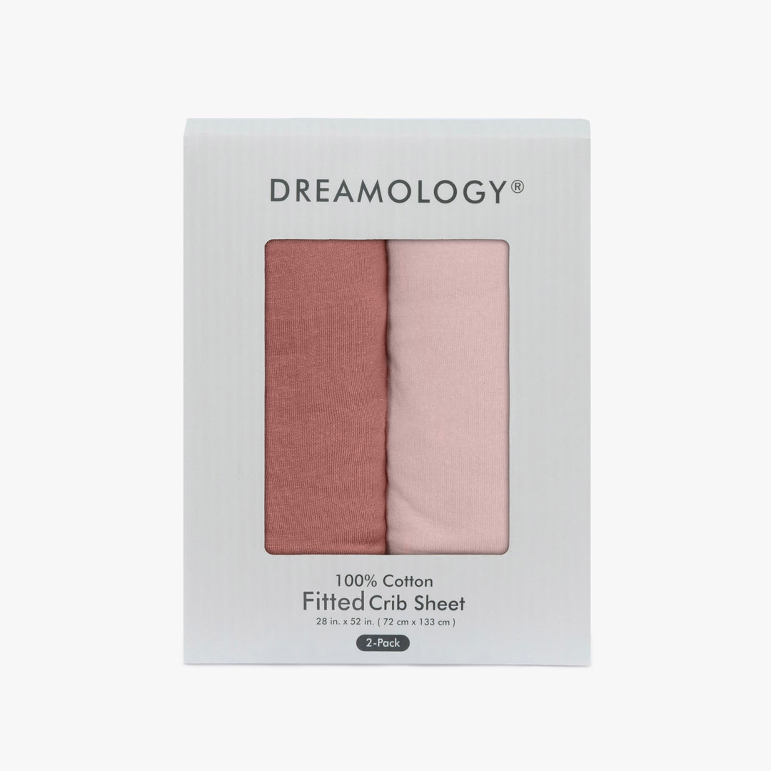 Jersey Crib Mattress Sheets Unisex Rose/Dusty Pink (Standard)
