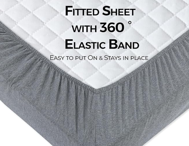 Jersey Crib Mattress Sheets Unisex Dark Grey/Silver Grey (Standard)