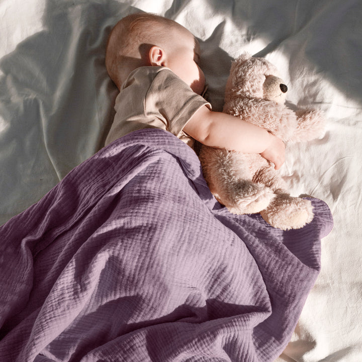 Muslin Swaddle Blankets Unisex Purple/Pink 2 Pack