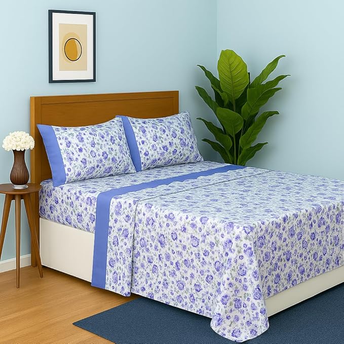 Microfiber Sheet Set (Purple Blossom)