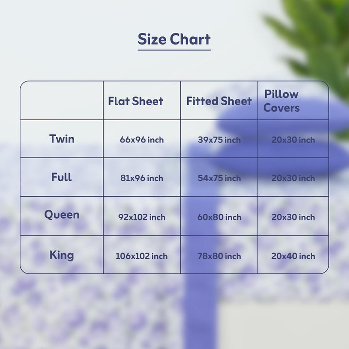 Microfiber Sheet Set (Purple Blossom)