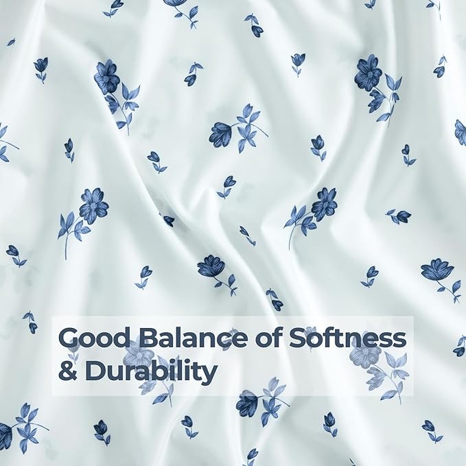 Microfiber Sheet Set (Blue Floral)