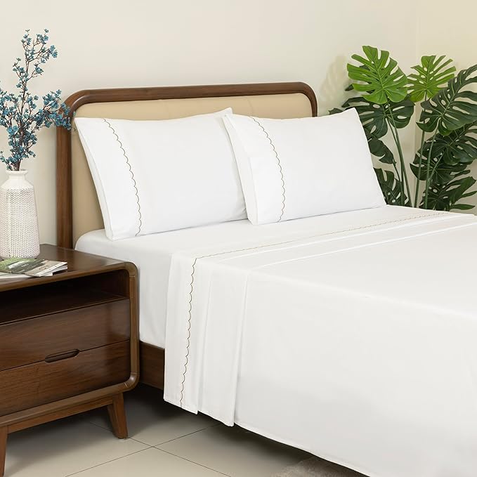 100% Cotton Sheets Set (Brown)