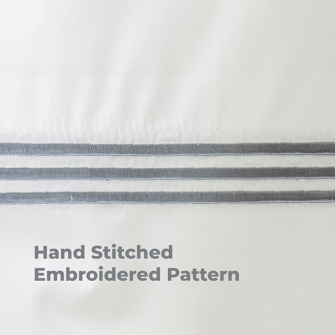 Cotton Percale Sheets Set (Gray)
