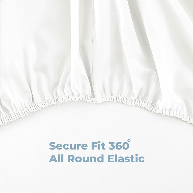 Cotton Percale Sheets Set (Sky Blue)