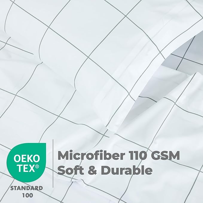 Microfiber Sheet Set (Squares)